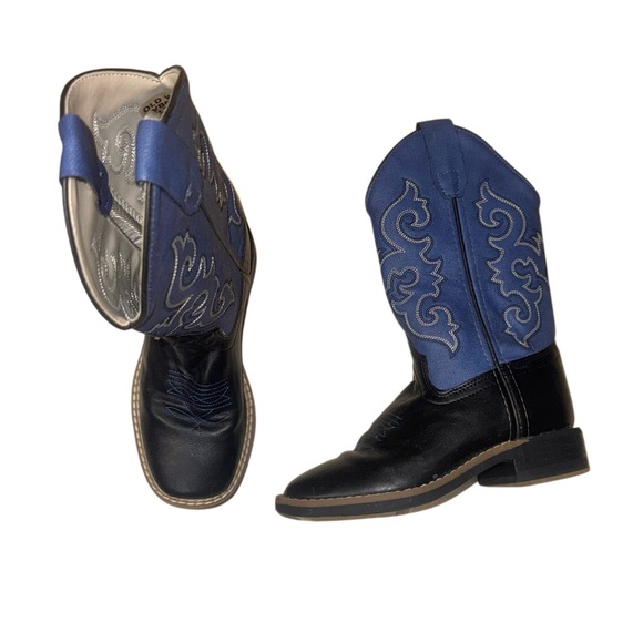 OLD WEST youth blue cowboy boots boys girls  size 12 - mint💥Worn once - Picture 5 of 15
